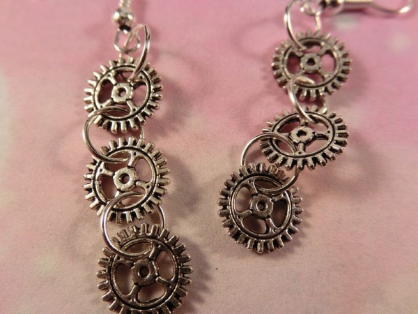 Zahnrad Ohrringe Vintage Optik Steampunk
